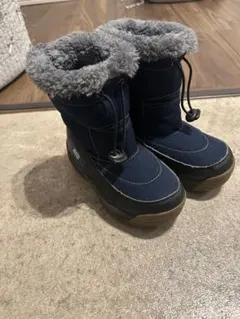 ネイビー　子供用スノーブーツ 18cm