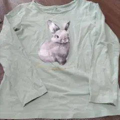 H&M ウサギプリント 長袖カットソー 110/116