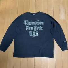 Champion ブラック スウェット X-LARGE
