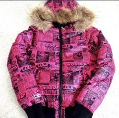 【美品】CO&LU ココルル ファー付総柄ダウンジャケット 平成ギャル y2k