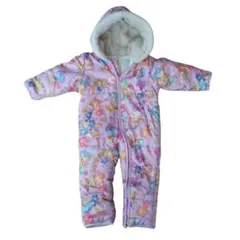 ジャンプスーツ　90　キャラクター　くま　ピンク　スキーウェア　アニマル