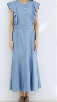 Vis デニム風　ワンピース　夏服　リゾートのサムネイル