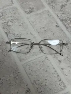 Y2K リムレス　メガネ　シルバー