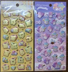 サンリオ　ぷくっとシール　ポムポムプリン　キキララ　まとめ2点セット