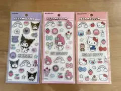 サンリオ ペタメロウ ステッカー 3枚セット ハローキティー クロミ マイメロ