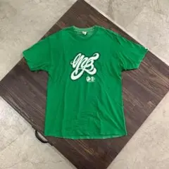 7SM1【NESTA】USA製　プリントTシャツ　緑　L 古着used