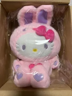 サンリオ　ハローキティ　カラフルバニー　ぬいぐるみ　PK　ピンク　Sサイズ