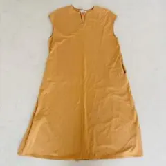 23区 ノースリーブワンピース 綿 フレア 44（C897）