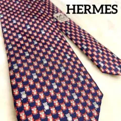 【新品未使用】エルメス HERMES ネクタイ フランス製 シルク 39のサムネイル