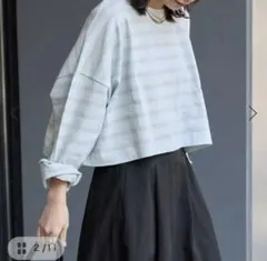 【JOURNAL STANDARD】 ボーダー クロップド丈 長袖カットソーのサムネイル