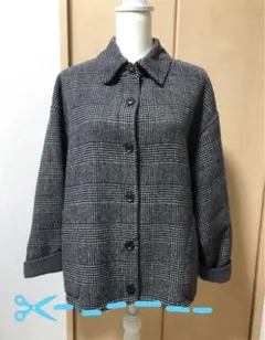 studio CLIP リバーシブルウールシャツジャケット　リメイク