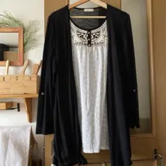 チュニック　3L サイズ　レディース　重ね着風
