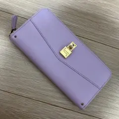 サマンサタバサ 財布 ウォレット 南京錠 パープル　紫 長財布