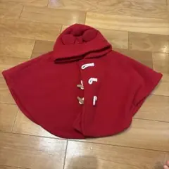 ミキハウス 赤 ベビーポンチョ F