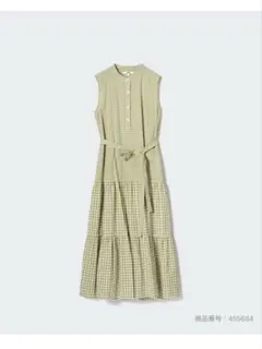 UNIQLO ギンガムチェック ノースリーブワンピース