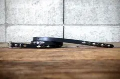ナローベルト　15㎜　ギャリソンベルト　本革ベルト　スタッズベルト　ロングベルト