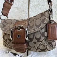 美品✨コーチ ワンショルダー ソーホー シグネチャー 11860 ブラウン