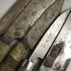 出刃包丁 小出刃包丁 菜切 刺身 三徳包丁 まとめて5点 在銘 高田屋