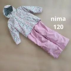 nima　ニーマ　スキーウェア　120　105〜125　ピンク　小花柄
