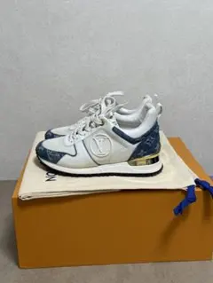 美品 ルイヴィトン　ランアウェイスニーカー ホワイト デニム　35サイズ