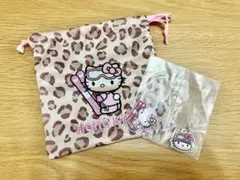sweet3月号 付録 雪焼けキティ 巾着とチャームセット