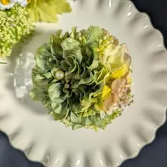 春の息吹コサージュ　グリーン　イエロー　卒業式　入学式　卒園式　入園式　結婚式