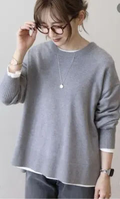 新品タグ付きAMERICAN HOLICバイパチサイドスリットニットプルオーバー