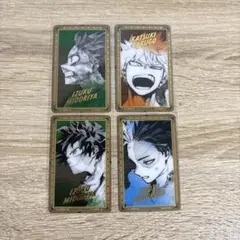ヒロアカ原画展 箔押しクリアカード デク 爆豪 焦凍