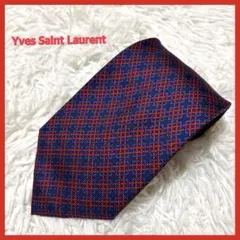 Yves Saint Laurent イブサンローラン幾何学模様 ネクタイ
