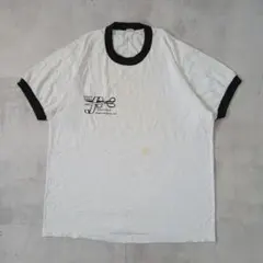 90s USA製　SCREEN STARS　リンガーTシャツ　企業　シングル
