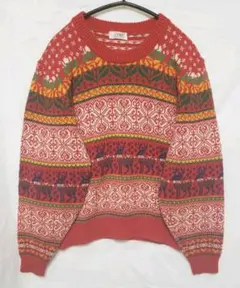 80s ヴィンテージ 総柄 ニット