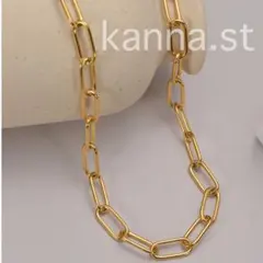 ステンレス　ネックレス　レディース　チェーン　オーバルチェーン　ゴールド　ギフト