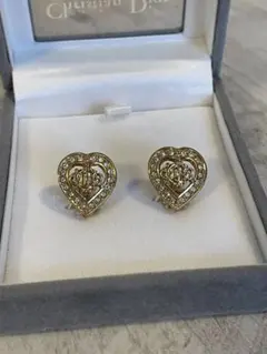 (*)様 ヴィンテージ　クリスチャンディオール　Dior ハートイヤリング