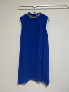 ビジュー付きパーティードレス 9号(ブルー)