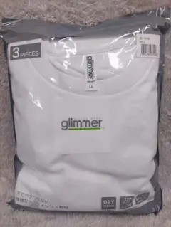 glimmerドライTシャツ ホワイト　LLサイズ ３枚セット・袋入り