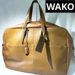 銀座WAKO 銀座ワコー ボストンバッグ 旅行バッグ 大容量 オールレザー 黒 ☆銀座・和光(WAKO)【☆鞄】ボストンバッグ/黒/レザー