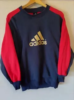 adidas トレーナー 黒 赤 160cm