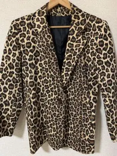 レオパード柄　テーラードジケット　vintage　メンズ　MADE IN USA