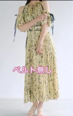 SNIDEL 2wayボリュームスリーブプリントワンピース ベルト無し サイズ1