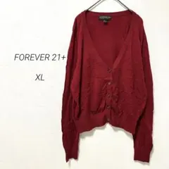 FOREVER 21+ 赤 カーディガン US 1X レディース 秋