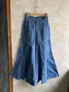 古着　ヴィンテージ レトロ　ロングデニムスカート　used ビンテージ　希少