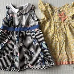 センスオブワンダー　ストライプ花柄ワンピース 80のサムネイル