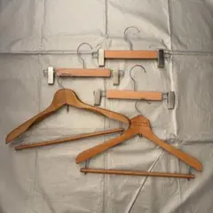 木製衣類ハンガー 4本セット - メルカリ