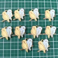 No.842 小鳥のチャーム【10個】