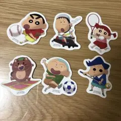 ラウンドワン　クレヨンしんちゃんステッカー６枚コンプ