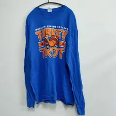 ポートアンドカンパニー イラスト ロンＴ 丸首リブ袖 XL 青 綿 カジュアルのサムネイル