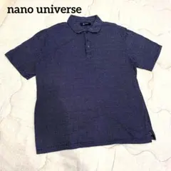 nanouniverse ネイビー ポロシャツ　Lコットン ナノユニバース