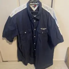 TOMMY JEANS 半袖シャツ XL ネイビー