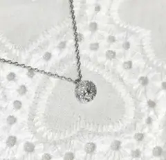 キュービックジルコニアのネックレス　一粒　６㎜　ペンダント　再販　人気商品
