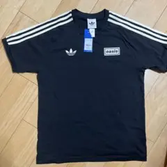 adidas oasis Tシャツ 黒 ストライプ